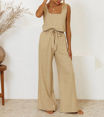 Megan - Minimalist Top and Wide-Leg Pants Set