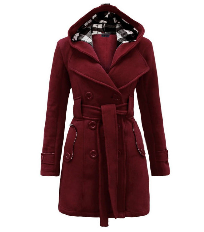 Melrose™ - Elegant Belted Hooded Coat