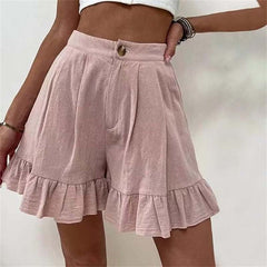 Kissha™ - Flowy Ruffle Hem Shorts