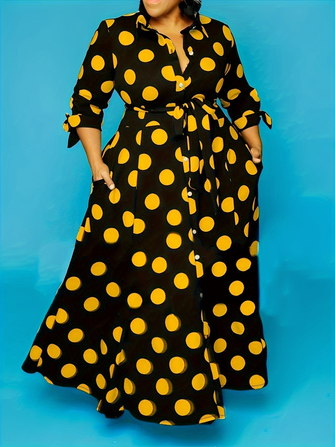 Allegra™ - Elegant Polka Dot Dress