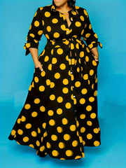 Allegra™ - Elegant Polka Dot Dress