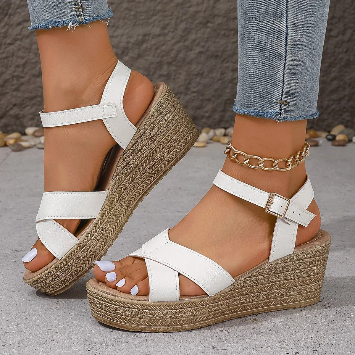 Daphnie™ - Elegant Wedge Sandals