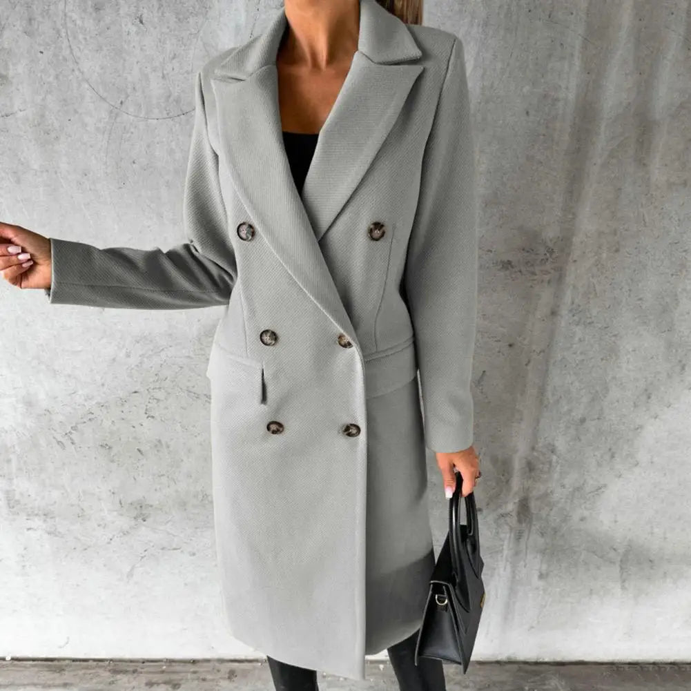 Lysandra™ - Elegant Double-Breasted Coat