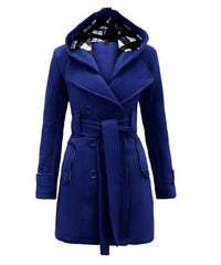 Melrose™ - Elegant Belted Hooded Coat