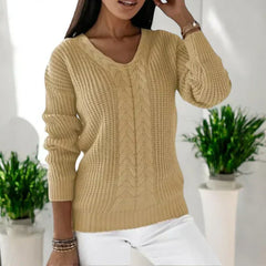 Solaine™ - Classic V-Neck Sweater