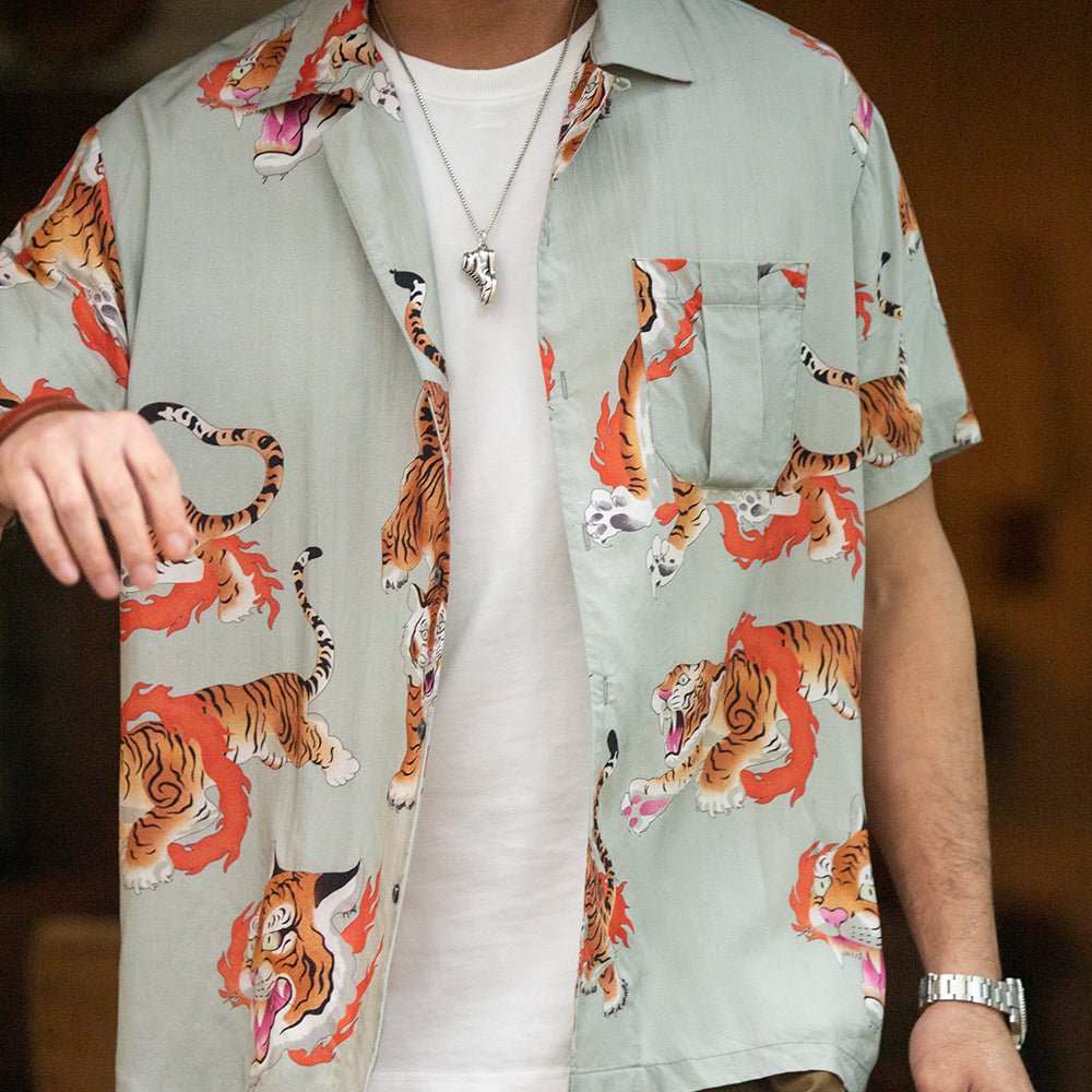 Men's Hawaiian Tiger Shirt