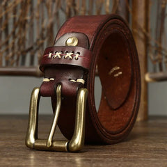 Vintage Cowhide Leather Belt